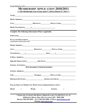 Membership Application Form