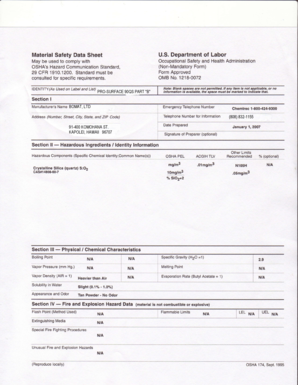 Material Safety Data Sheet