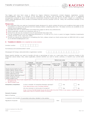 Kagiso Investment Transfer Form