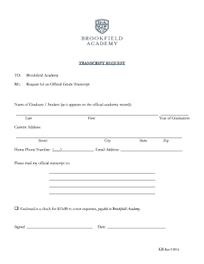 Transcript Request Form