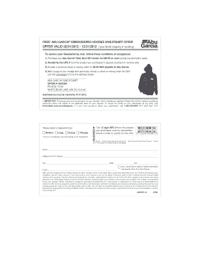 Abu Garcia Sweatshirt Offer Form