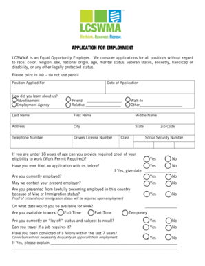 Employment Application Form