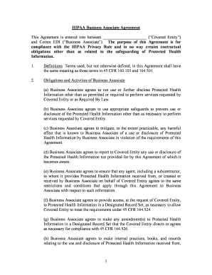 HIPAA Business Associate Agreement