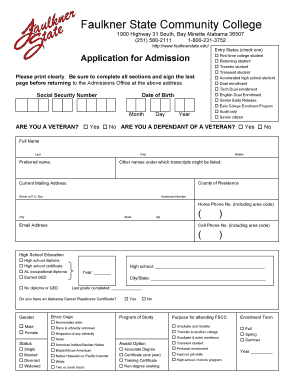 Alabama College System Certification of Eligibility for In-State Tuition