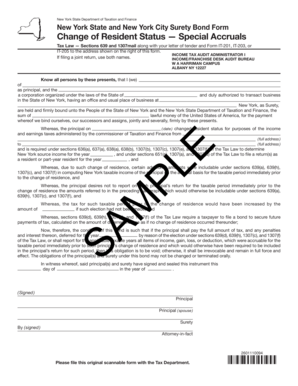 New York State Surety Bond Form IT-260