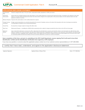 Commercial Credit Application