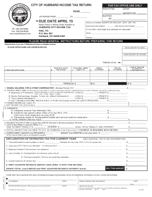 Hubbard Income Tax Return