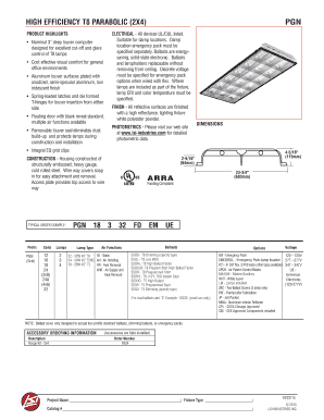 High Efficiency T8 Parabolic Light Fixture Order Form