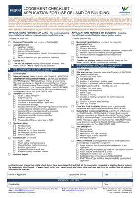 Application for Use of Land or Building