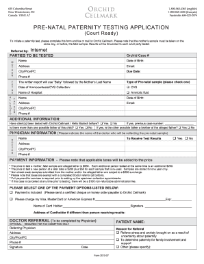 Prenatal Paternity Testing Application