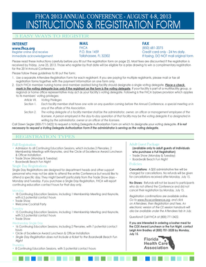 FHCA 2013 Annual Conference Registration Form