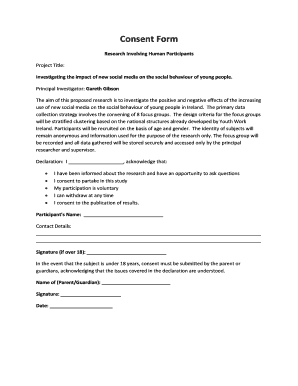 Information letter for research participants - Research Involving Human Participants