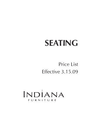 Indiana Furniture Seating Warranty and Order Form