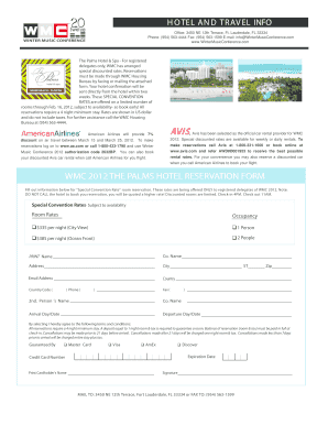 WMC 2012 The Palms Hotel Reservation Form