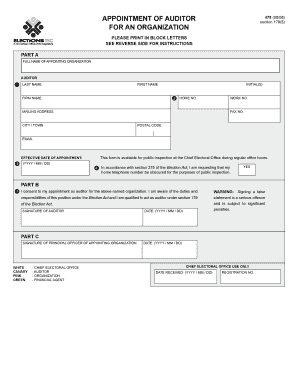 Appointment of Auditor Form 478