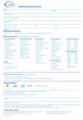 AANN Membership Application Form