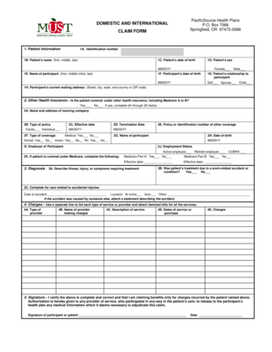 PacificSource Health Claim Form