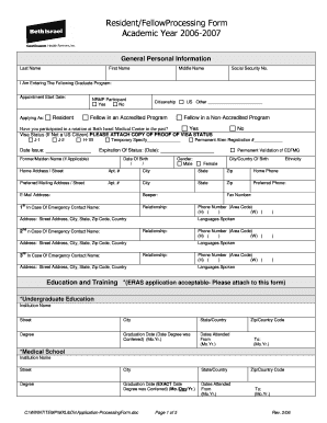 Beth Israel Medical Center Application Form