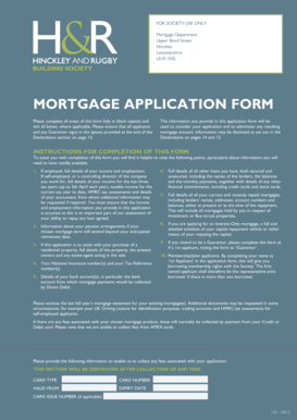 UK Mortgage Application Form