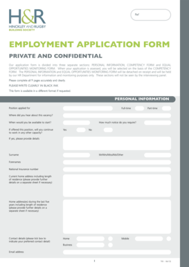 Employment Application Form
