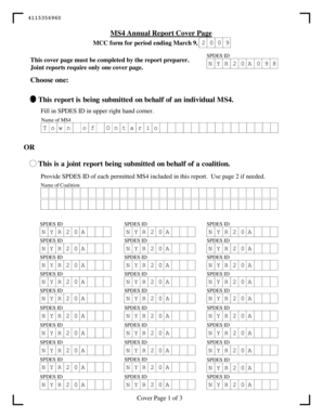 SPDES ID N Y R 2 0 A 0 9 8 Choose one: This report is being submitted on behalf of an individual MS4 - ontariotown