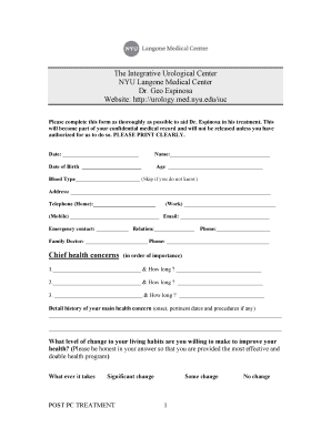 Patient Health History Form