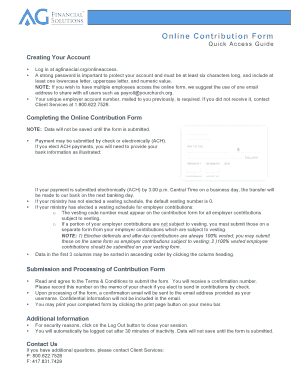 Online Contribution Form