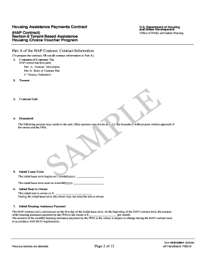 Housing Assistance Payments Contract