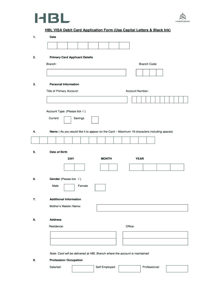 hbl debit card tracking Preview on Page 1