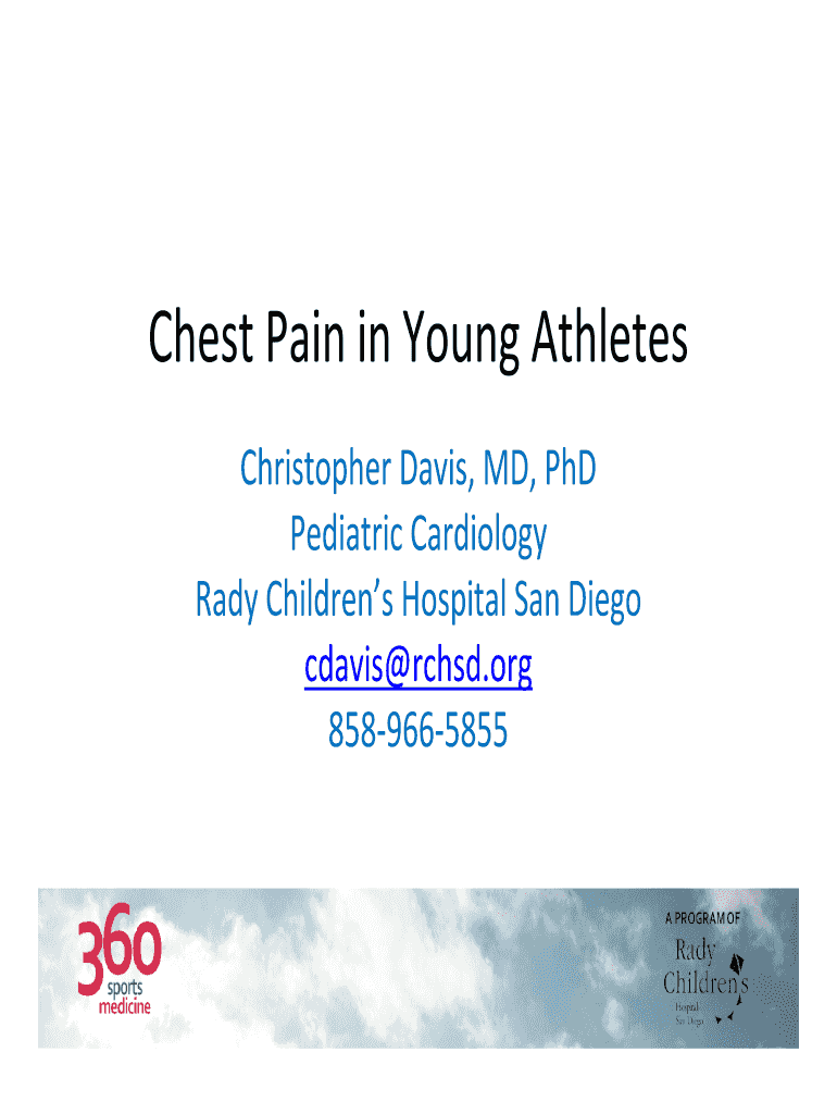 Fillable Online Chest Pain in Young Athletes Fax Email Print pdfFiller