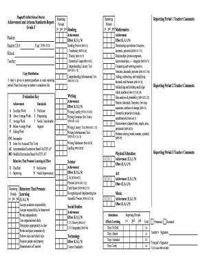 Flagstaff Unified School District Student Report Card