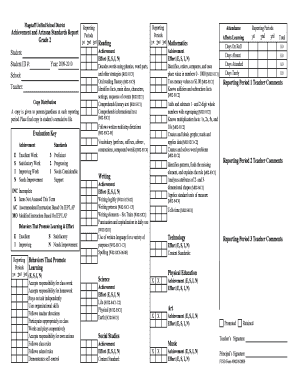 Flagstaff Unified School District Student Report Card