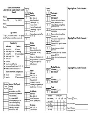 Arizona Grade 4 Student Achievement Report