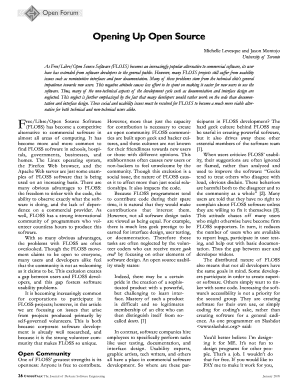 Open Source Software Usability Analysis
