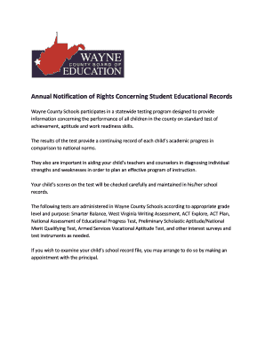 Wayne County Schools Directory Information Refusal Form