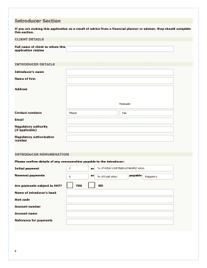 Curtis Banks SIPP Application Form
