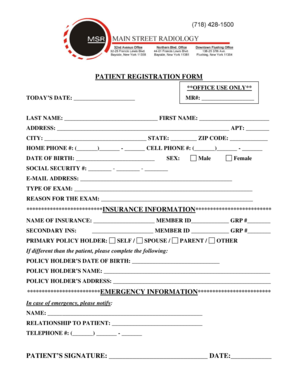 Patient Registration Form