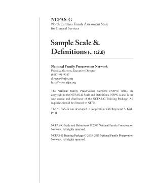 North Carolina Family Assessment Scale for General Services