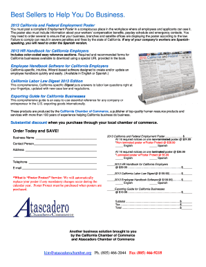 2013 California and Federal Employment Poster
