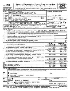 Form 990 Return of Organization Exempt From Income Tax
