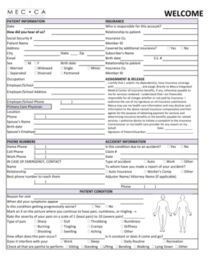 Patient Information Insurance Form