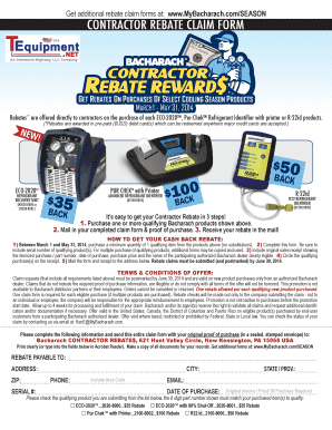 Contractor Rebate Claim Form