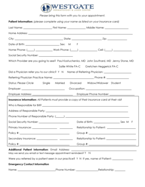 Patient Intake Form
