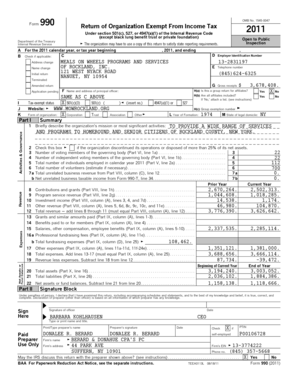 Form 990 Return of Organization Exempt From Income Tax