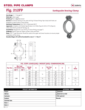 Steel Pipe Clamp Specification Form