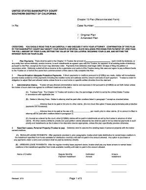 Chapter 13 Bankruptcy Plan