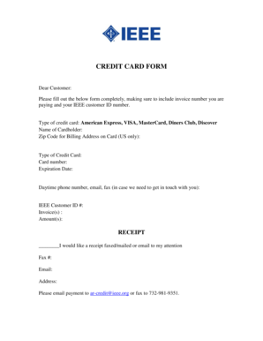 IEEE Credit Card Payment Form