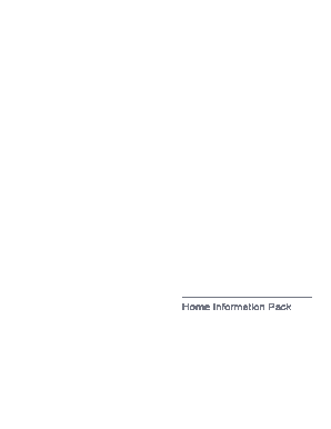 Home Information Pack Index Form