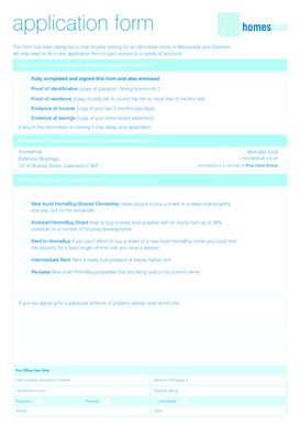 Affordable Housing Application Form