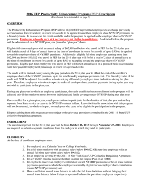 UUP Productivity Enhancement Program Enrollment Form
